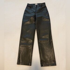 Wilfred Olive Green Faux Leather Melina Pant